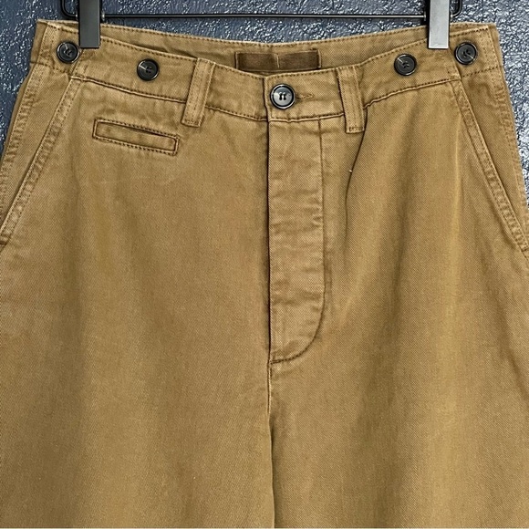 Zara Green Tapered Cotton Pants - Picture 3 of 6